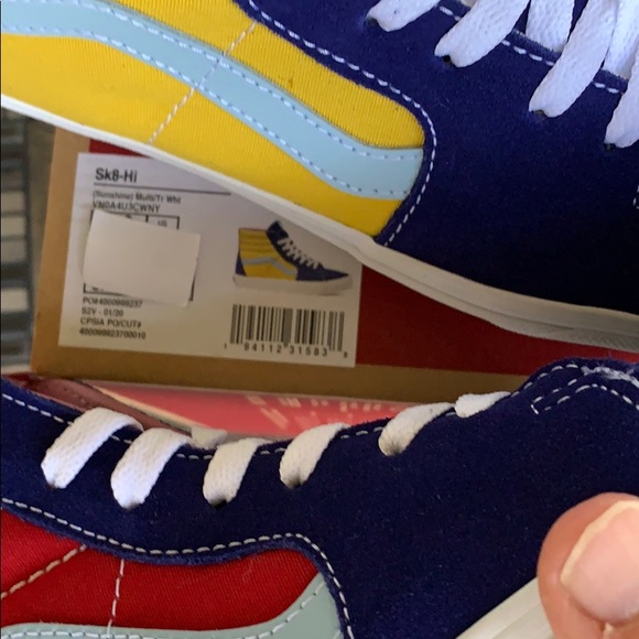 ••VANS Sk8-Hi SUNSHINE Multi/True White men’s - Picture 16 of 16